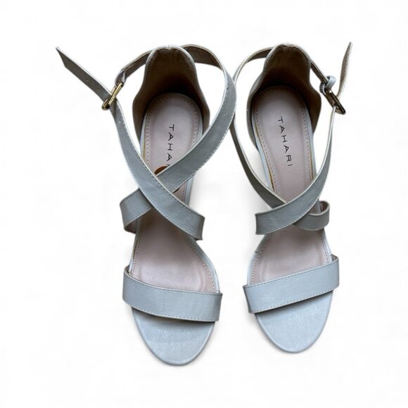 Tahari Desiray Strappy Heels White Sandals Size 8 | New Without Box - Picture 2 of 6
